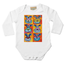 Running Rabbits Baby Long Sleeve Bodysuit | Original Artwork by Lars Hollerer