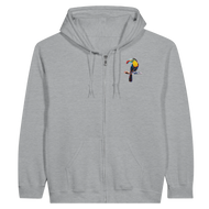 Toucan Unisex Zip Hoodie | Original Artwork by Florin Anghel