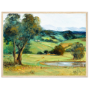 Kiora Hills Landscape Framed Poster — Icons Collection | Original Artwork by Margaret Greig