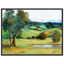 Kiora Hills Landscape Framed Poster — Icons Collection | Original Artwork by Margaret Greig