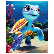 Fun Dive Fine Art Poster | Original Artwork by Nancy Hall