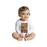 Running Rabbits Baby Long Sleeve Bodysuit | Original Artwork by Lars Hollerer