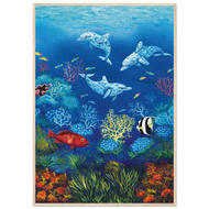 Dolphins Framed Poster — Icons Collection | Original Artwork by John Smith