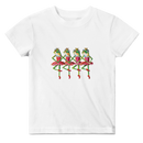 Ballerina Frog Princesses Baby Crewneck T-Shirt | White | Original Artwork by Lars Hollerer