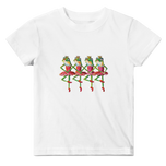 Ballerina Frog Princesses Baby Crewneck T-Shirt | White | Original Artwork by Lars Hollerer