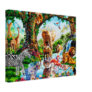 Jungle Love Canvas Print | Original Artwork by Nancy Hall