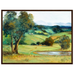 Kiora Hills Landscape Framed Poster — Icons Collection | Original Artwork by Margaret Greig