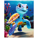 Fun Dive Fine Art Poster | Original Artwork by Nancy Hall
