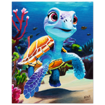 Fun Dive Fine Art Poster | Original Artwork by Nancy Hall