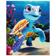 Fun Dive Fine Art Poster | Original Artwork by Nancy Hall