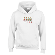 Ballerina Frog Princesses White Kids Hoodie | Original Artwork by Lars Hollerer