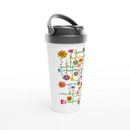 Flower Medley Stainless Steel Travel Mug | Original Artwork by Brom Wikstrom