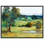 Kiora Hills Landscape Framed Poster — Icons Collection | Original Artwork by Margaret Greig