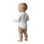 Running Rabbits Baby Long Sleeve Bodysuit | Original Artwork by Lars Hollerer