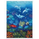 Dolphins Framed Poster — Icons Collection | Original Artwork by John Smith